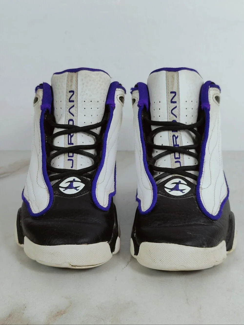 Nike Kids' Jordan Pro Strong Basketball Sneakers White Purple, Sz 1Y